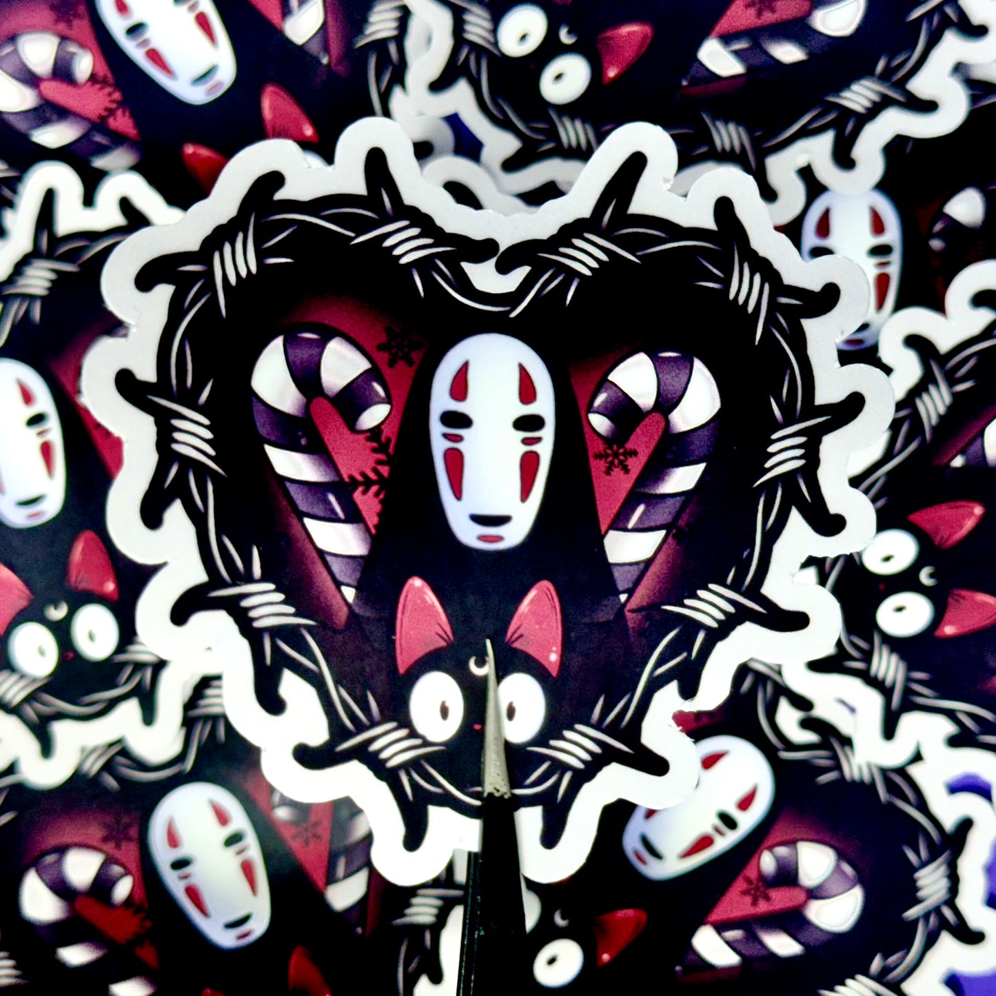 No face Xmas waterproof stickers