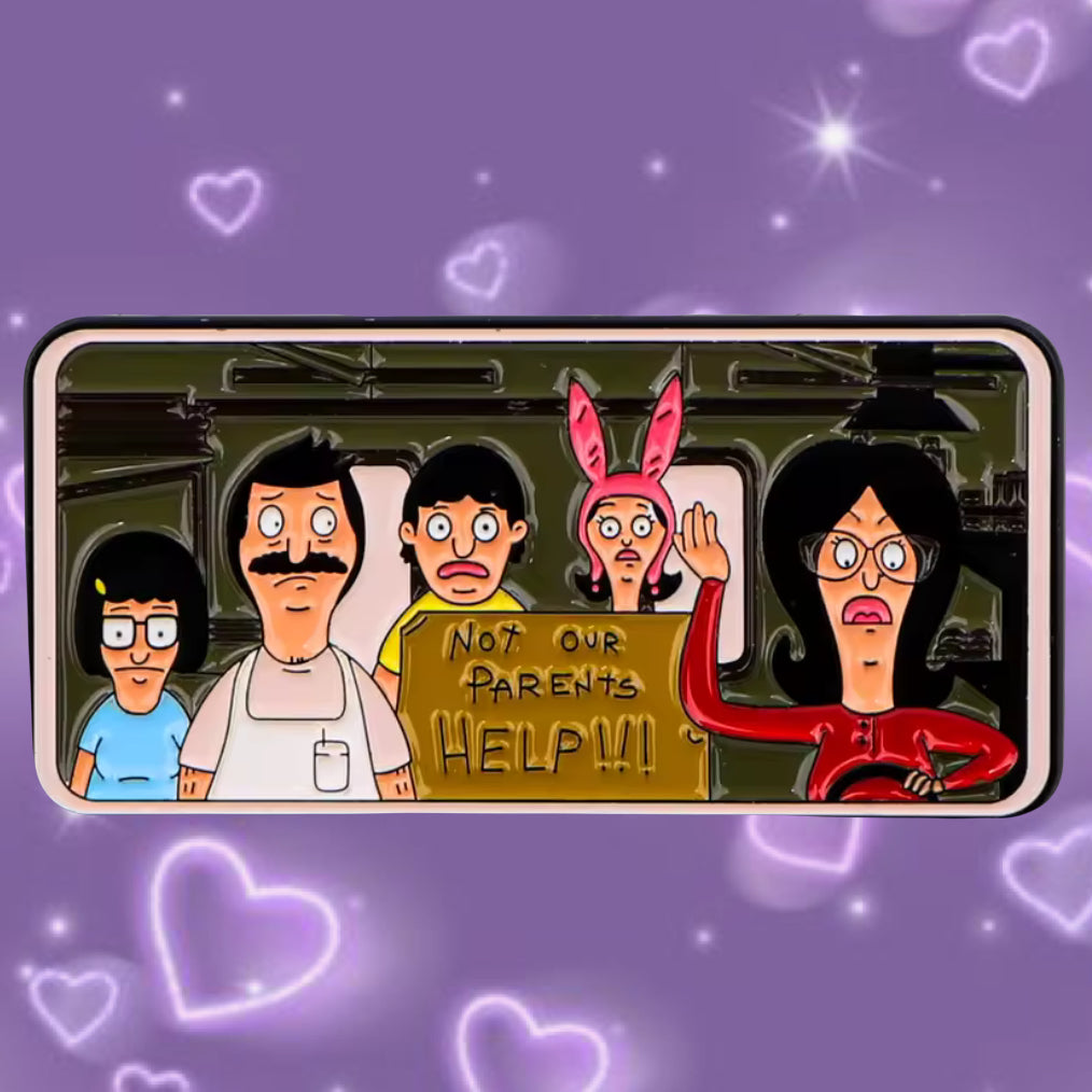 B burgers enamel pin