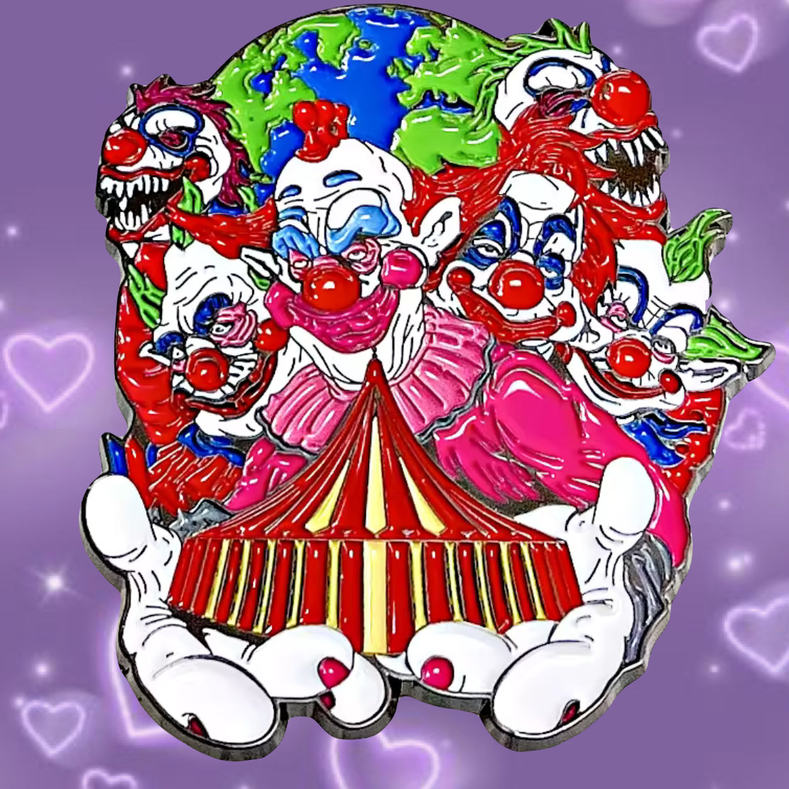Killer clowns enamel pin