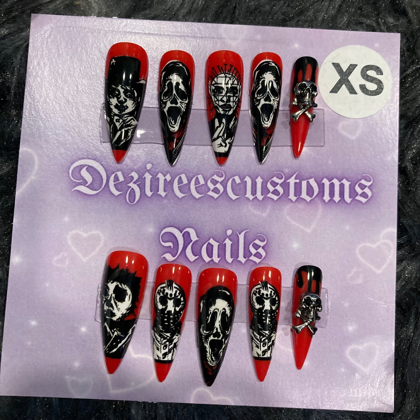 Horror characters press on nails SIZE XS