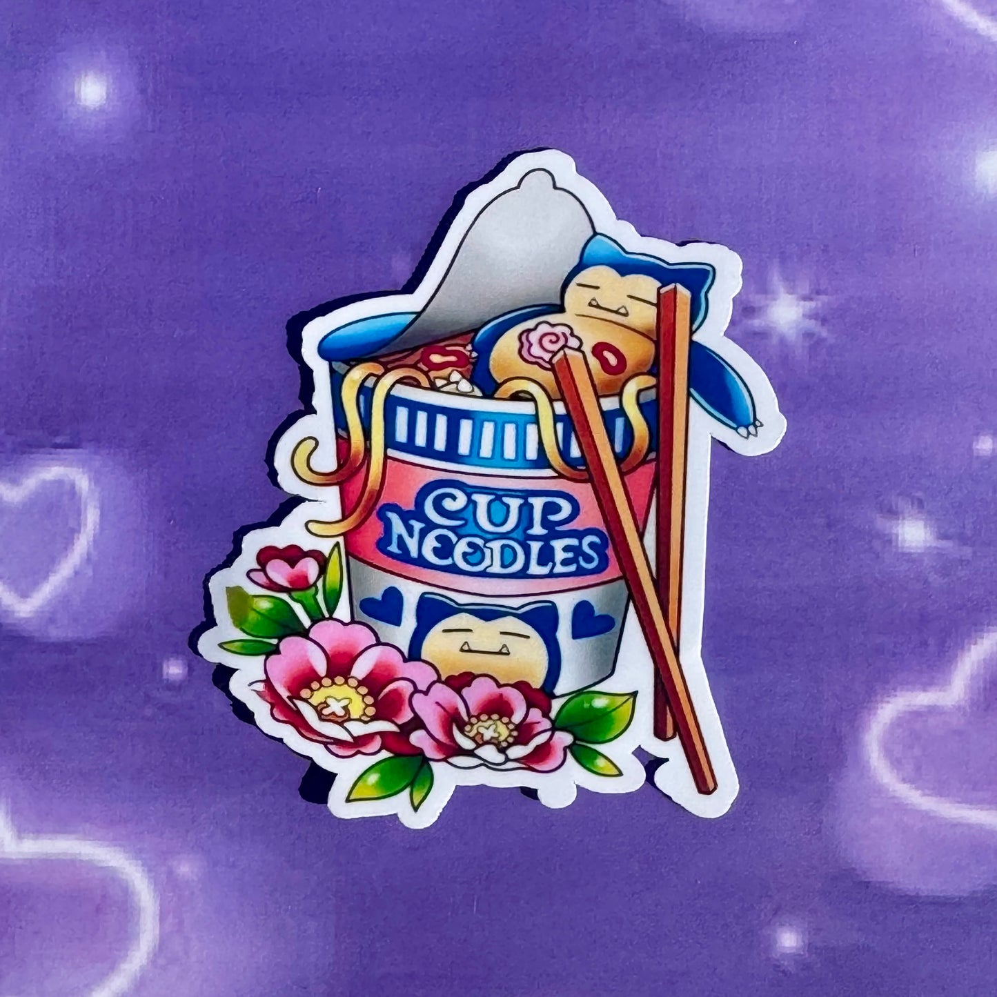 Poke noodle waterproof stickers