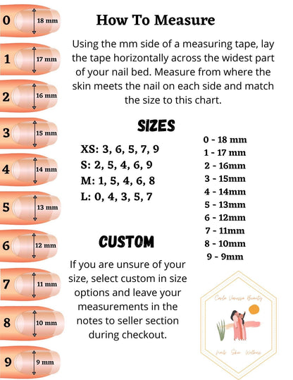 Cinnamon roll press on nails SIZE:M