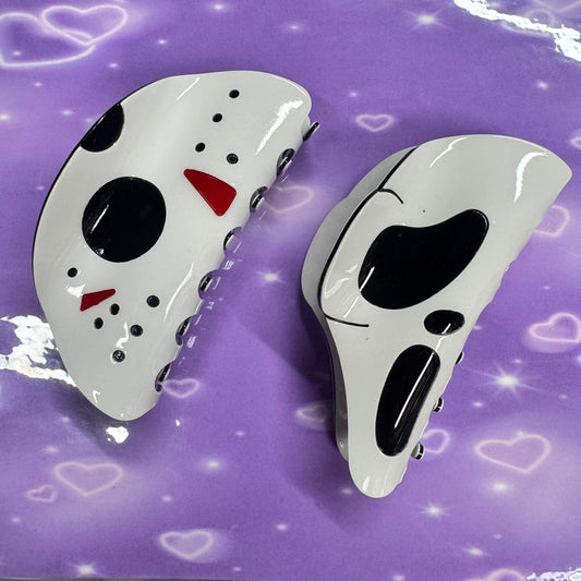 Horror hair clips