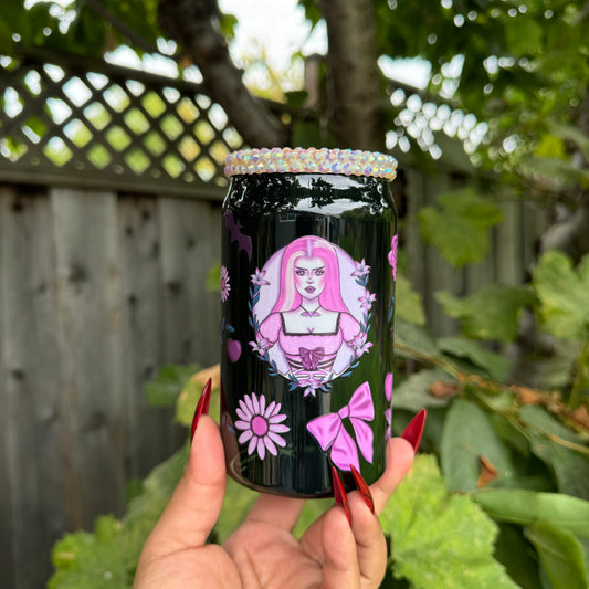 Pink horror mama acrylic cup