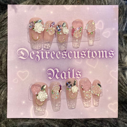 Rose press nails SIZE: XS