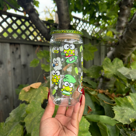 Kawaii frog acrylic cup