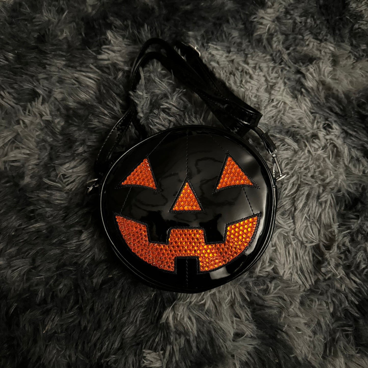 Bling pumpkin crossbody bag