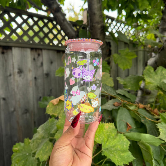 Kawaii cherries acrylic cup