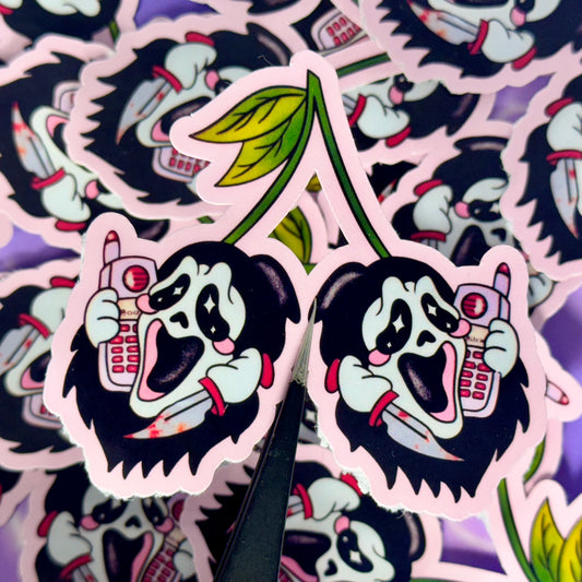 Ghost cherry waterproof stickers