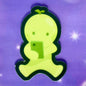 Glow in the dark smiski waterproof sticker