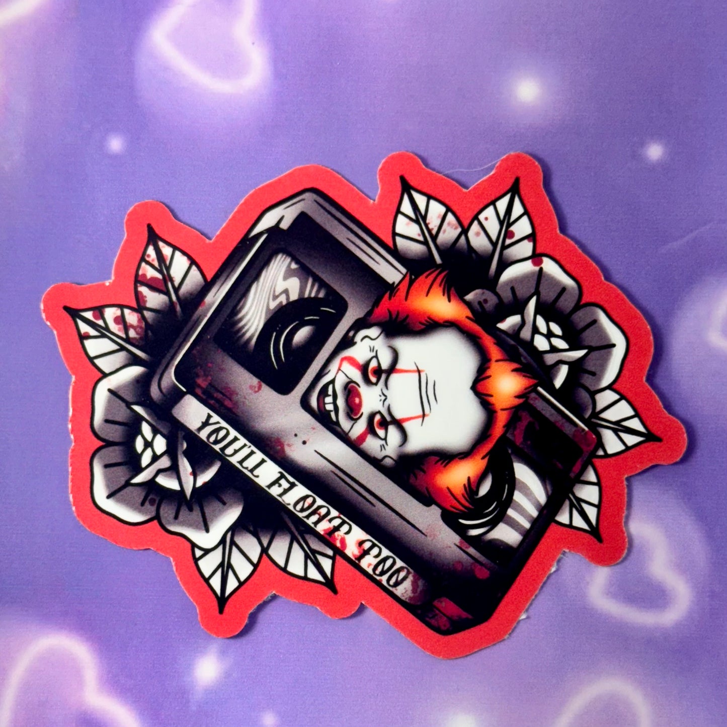 Vhs horror waterproof stickers