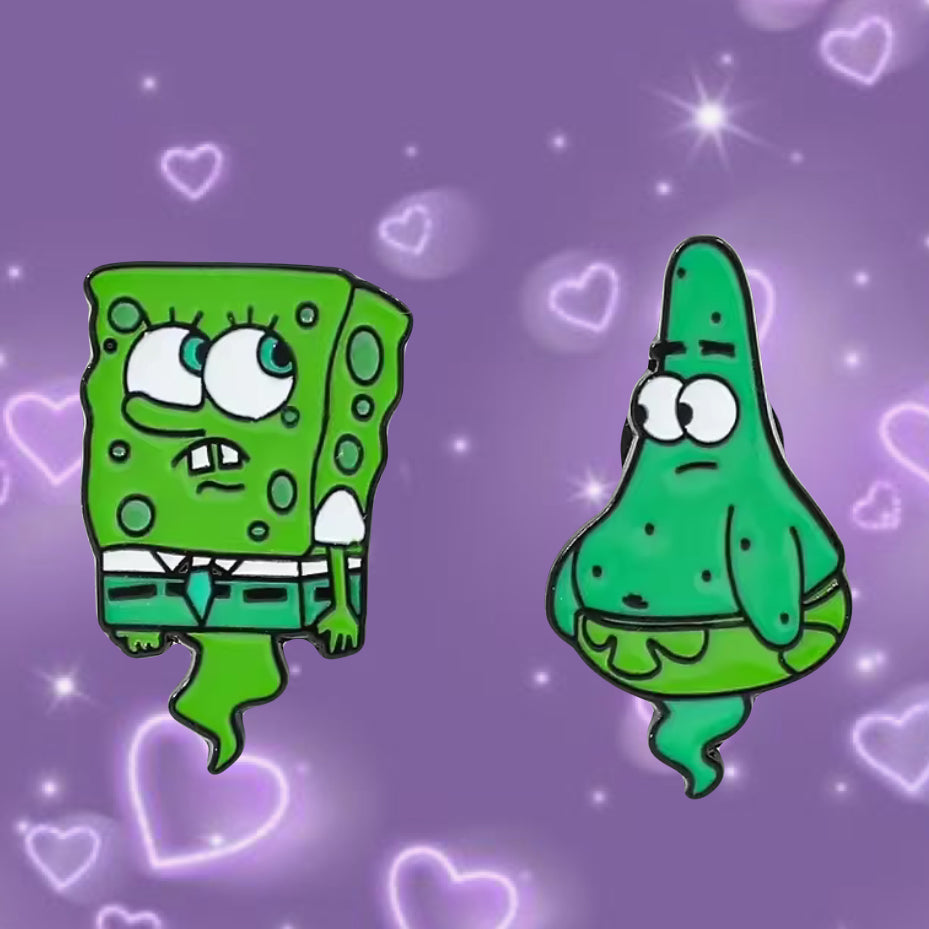 Ghost besties enamel pin