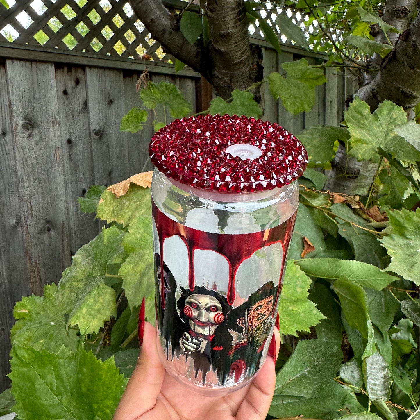 Horror friends acrylic cup