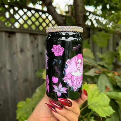 Pink horror mama acrylic cup