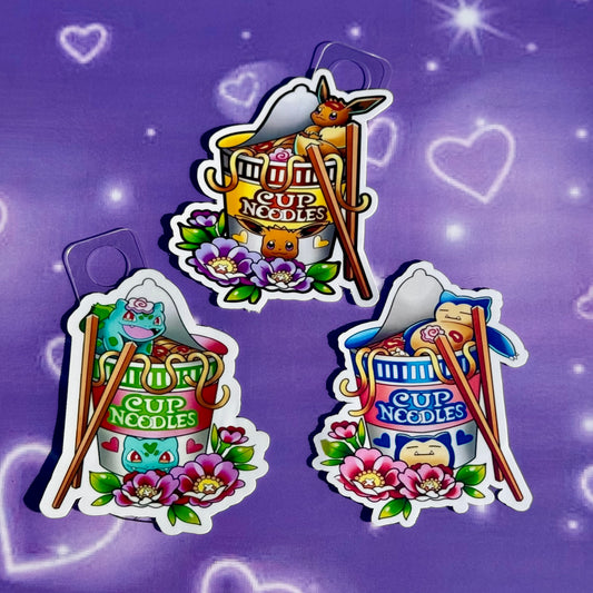 Poke noodle waterproof stickers