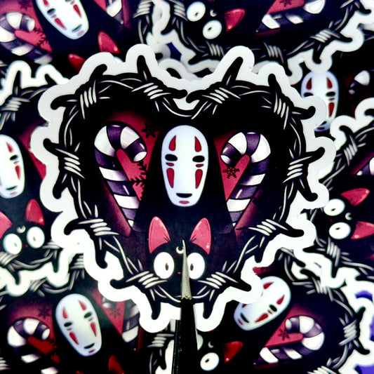 No face Xmas waterproof stickers