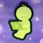 Glow in the dark smiski waterproof sticker