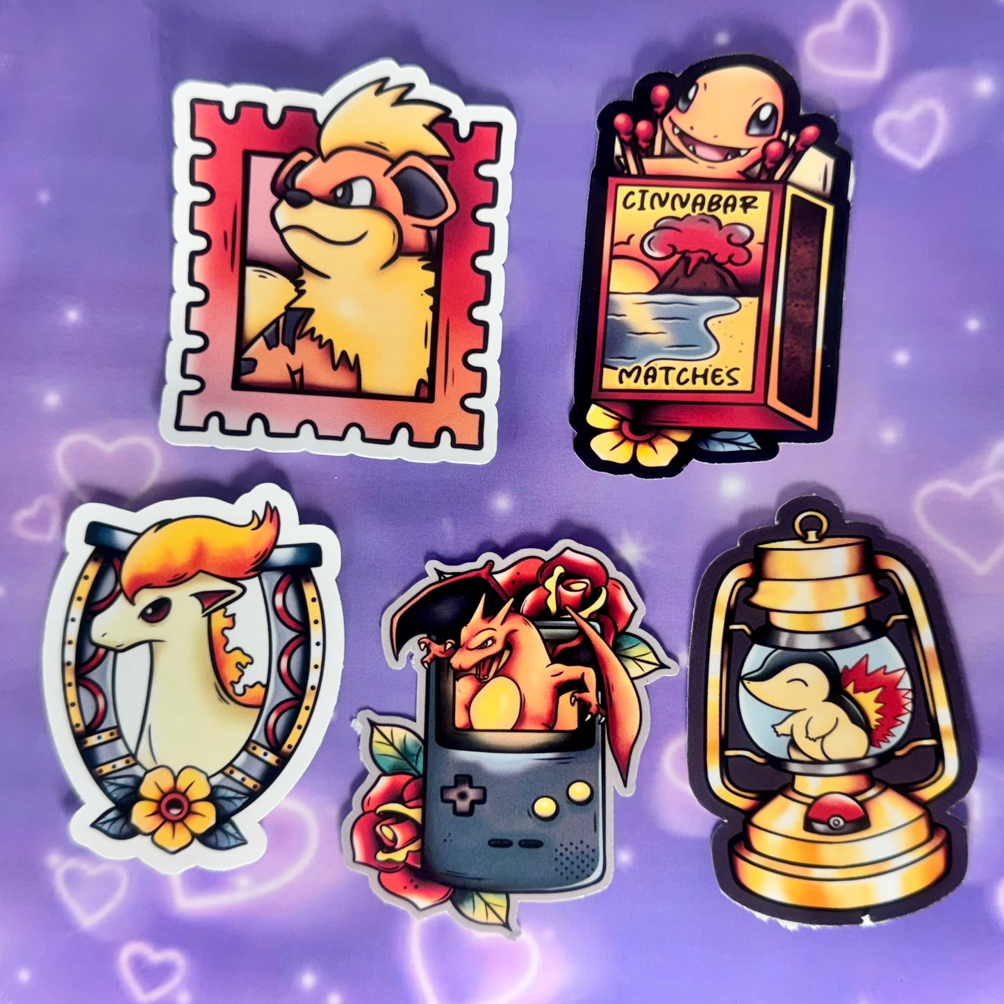 Fire poke waterproof stickers