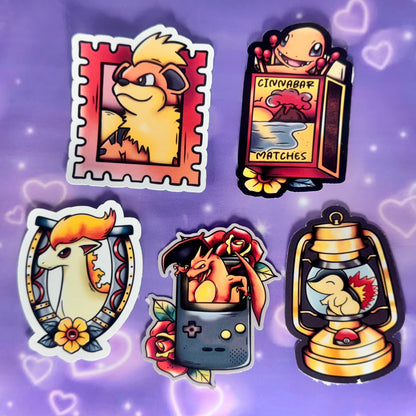 Fire poke waterproof stickers