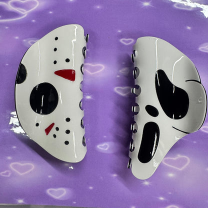 Horror hair clips