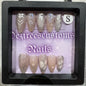 Grey heart press on nails SIZE: S