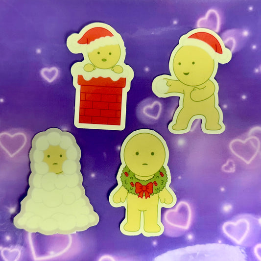 Holiday smiski glow in the dark stickers