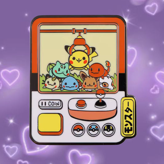 Pika claw machine enamel pin