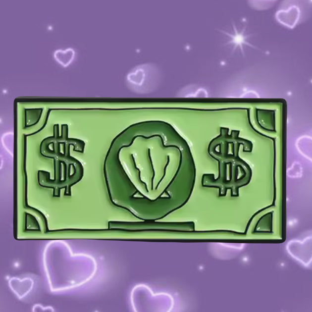 Dollar enamel pin