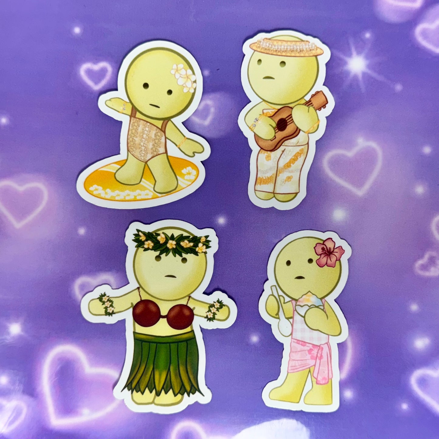 Aloha smiski waterproof stickers