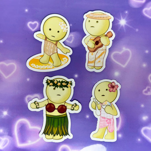Aloha smiski waterproof stickers