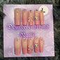 Pink kitty extra long press on nails SIZE : LARGE