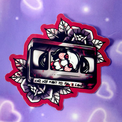 Vhs horror waterproof stickers