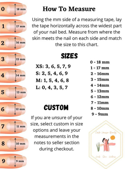 Halloween press on nails size XS